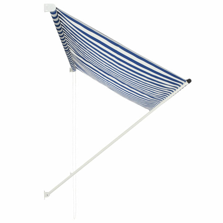 Luifel uittrekbaar 250x150 cm blauw en wit - Griffin Retail