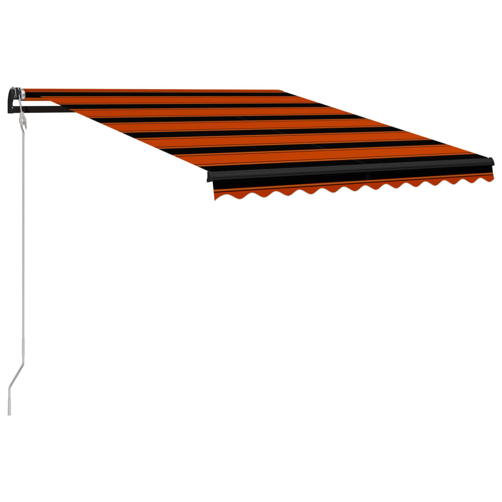 Luifel uittrekbaar met windsensor LED 300x250 cm oranje bruin - Griffin Retail
