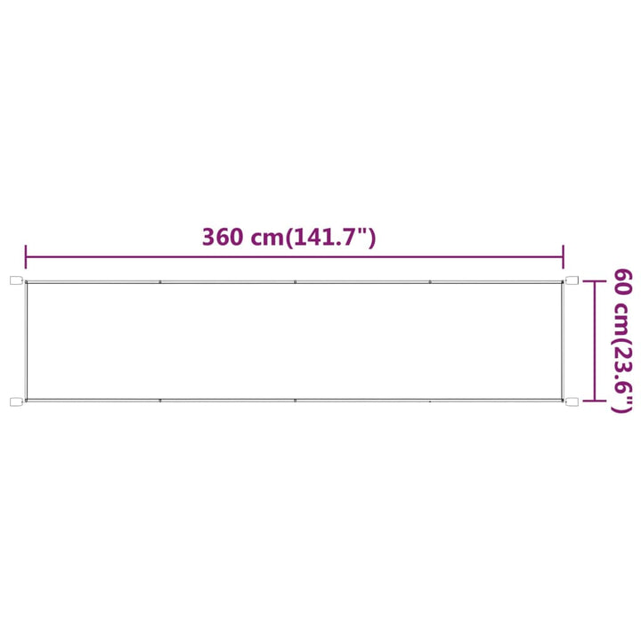 Luifel verticaal 60x360 cm oxford stof lichtgroen - Griffin Retail