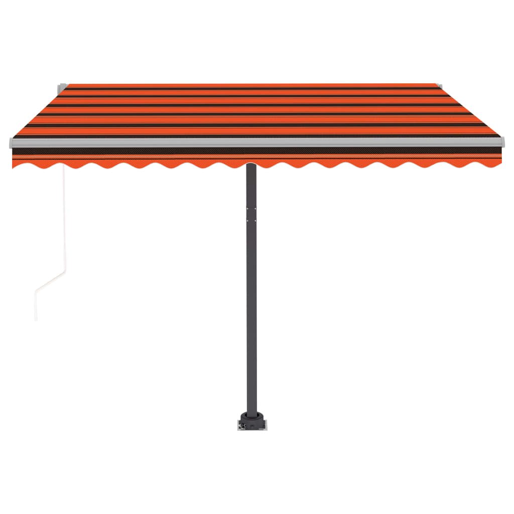 Luifel vrijstaand automatisch 300x250 cm oranje en bruin - Griffin Retail