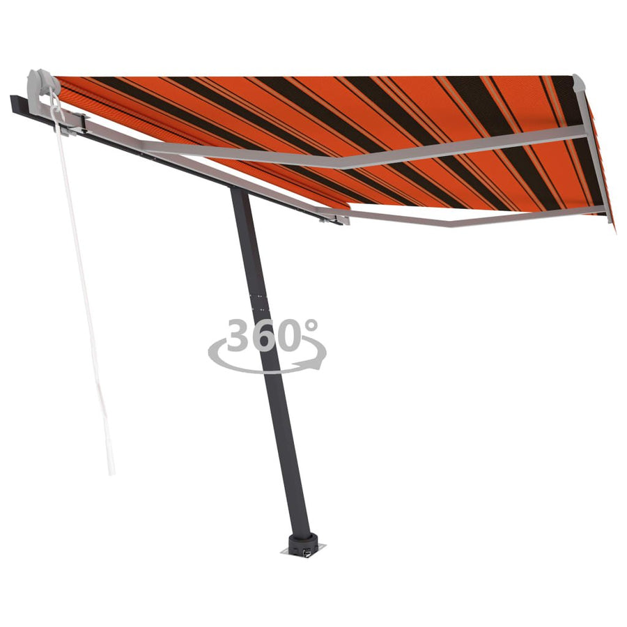 Luifel vrijstaand automatisch 300x250 cm oranje en bruin - Griffin Retail