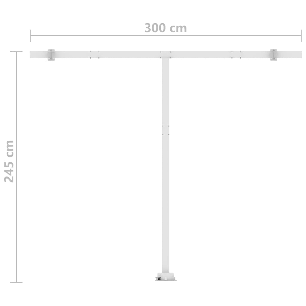 Luifel vrijstaand handmatig uittrekbaar 300x250 cm antraciet - Griffin Retail