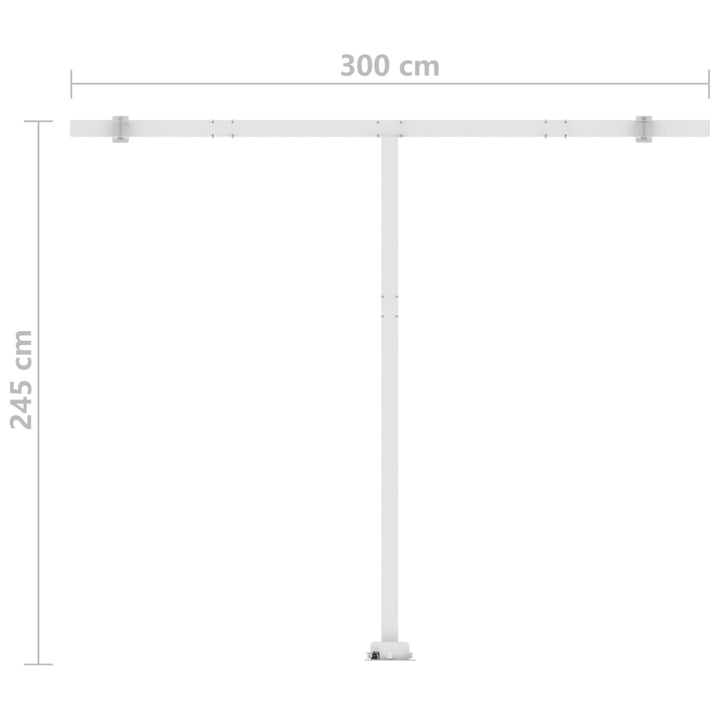 Luifel vrijstaand handmatig uittrekbaar 300x250 cm antraciet - Griffin Retail