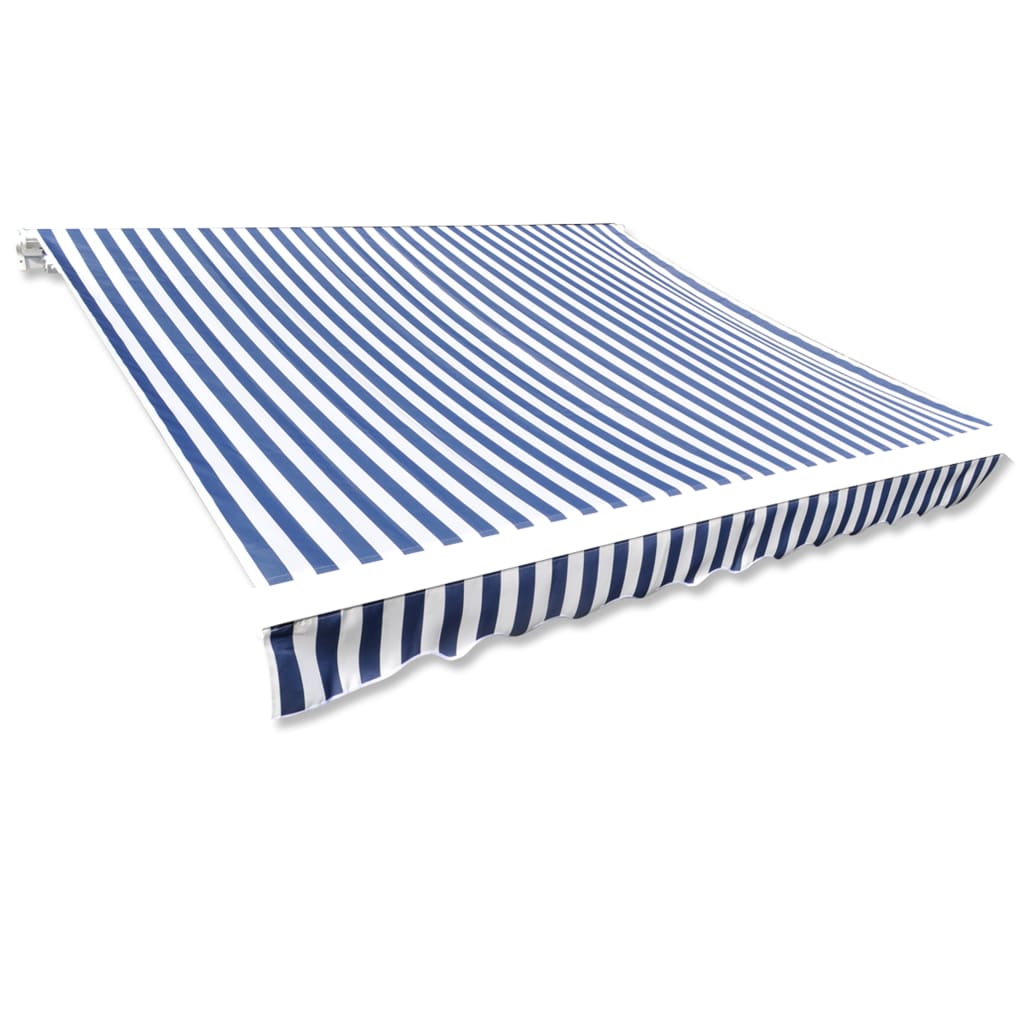 Luifeldoek 6x3 m canvas blauw en wit - Griffin Retail