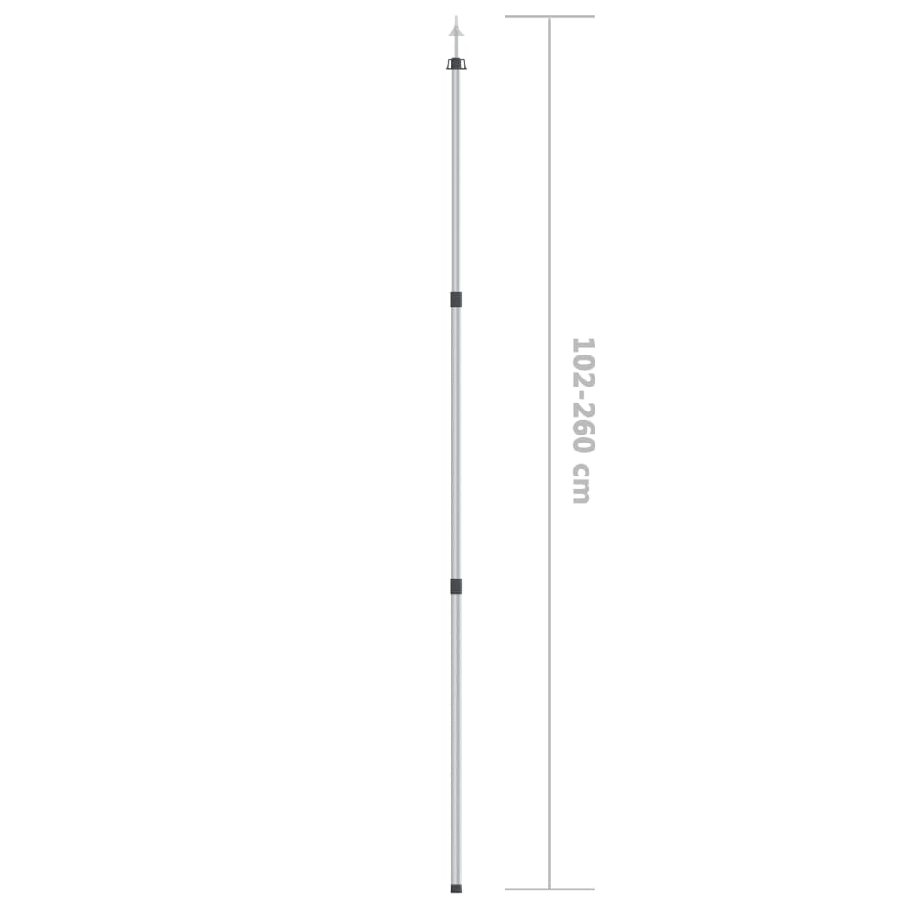Luifelstok telescopisch 102-260 cm aluminium - Griffin Retail