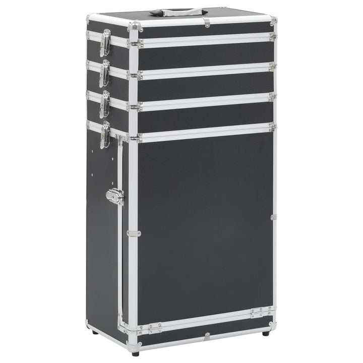 Make-up trolley aluminium zwart - Griffin Retail