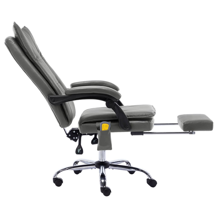 Massage kantoorstoel kunstleer antraciet - Griffin Retail