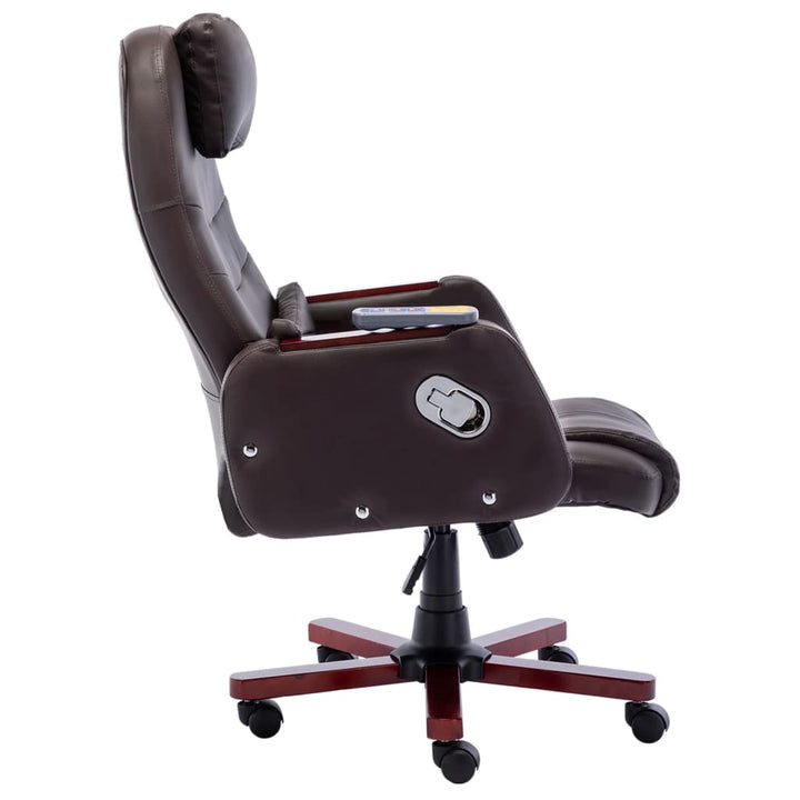 Massage kantoorstoel kunstleer bruin - Griffin Retail