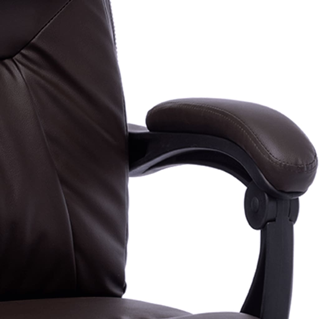 Massage kantoorstoel kunstleer bruin - Griffin Retail