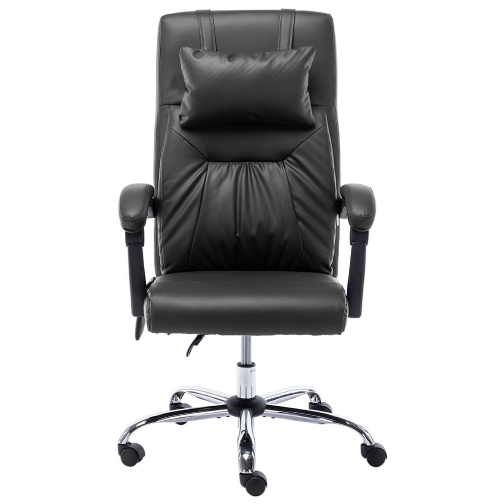 Massage kantoorstoel kunstleer zwart - Griffin Retail