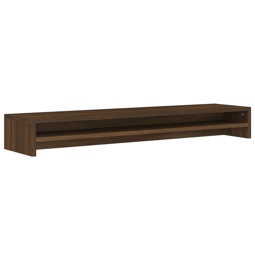 Monitorstandaard 100x24x13 cm bewerkt hout bruineikenkleurig - Griffin Retail