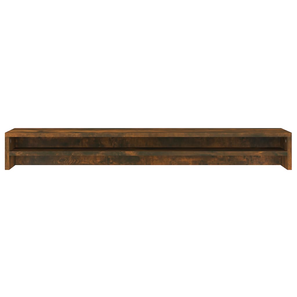 Monitorstandaard 100x24x13 cm bewerkt hout gerookt eikenkleurig - Griffin Retail