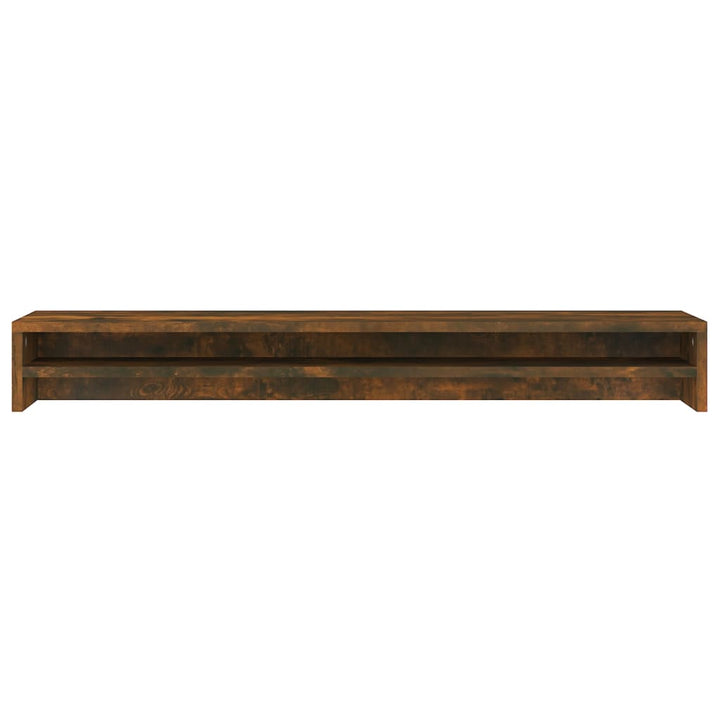 Monitorstandaard 100x24x13 cm bewerkt hout gerookt eikenkleurig - Griffin Retail