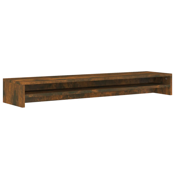 Monitorstandaard 100x24x13 cm bewerkt hout gerookt eikenkleurig - Griffin Retail