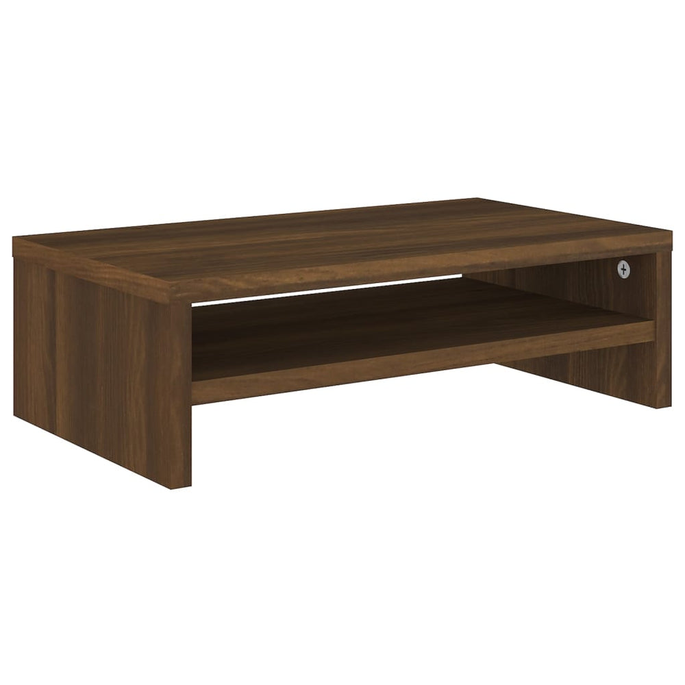 Monitorstandaard 42x24x13 cm bewerkt hout bruineikenkleurig - Griffin Retail