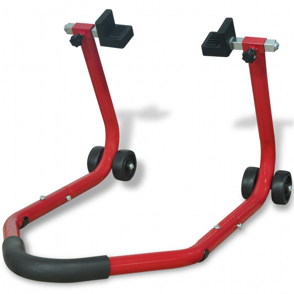 Motorfiets achterwiel paddock standaard rood - Griffin Retail