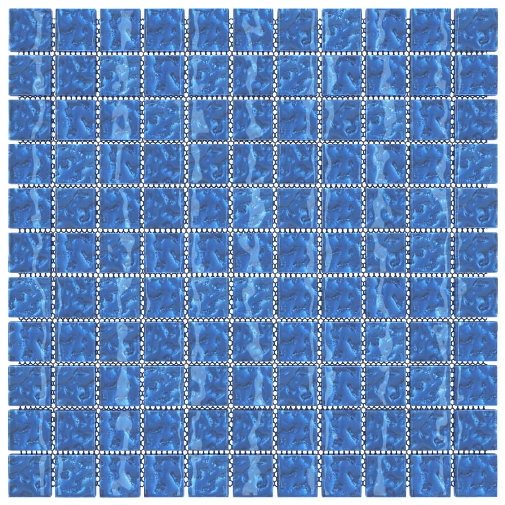 Mozaïektegels 11 st zelfklevend 30x30 cm glas blauw - Griffin Retail