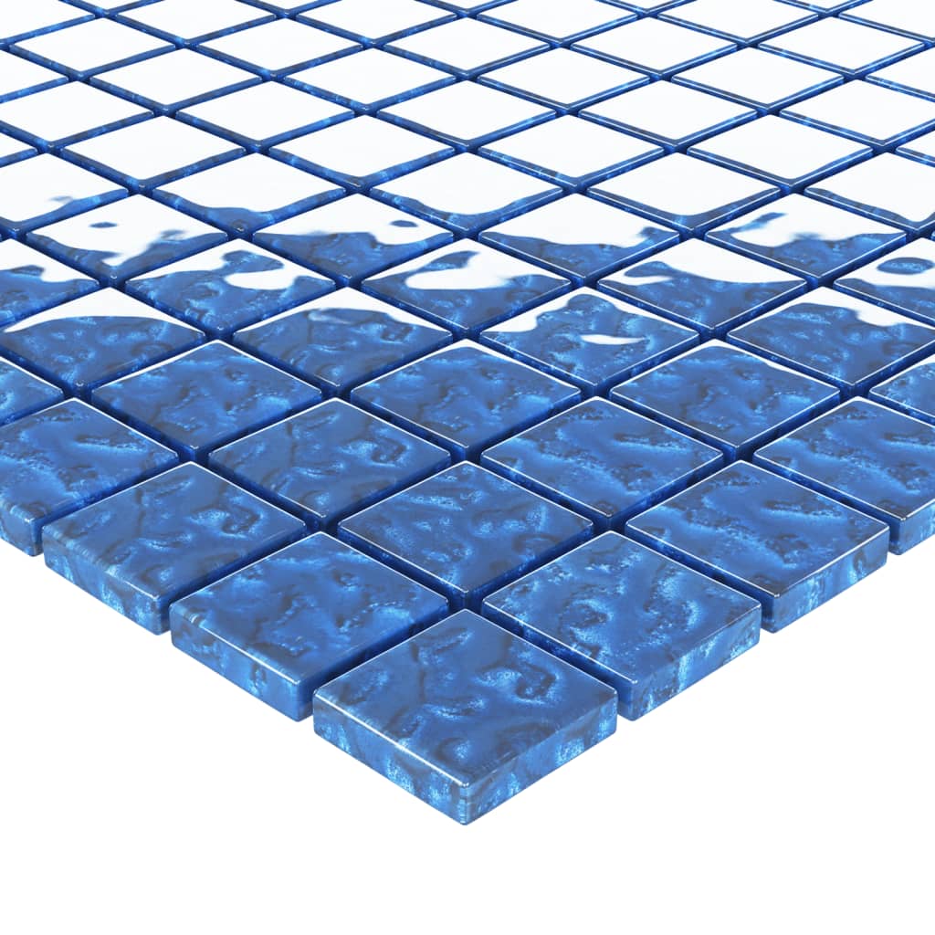 Mozaïektegels 11 st zelfklevend 30x30 cm glas blauw - Griffin Retail