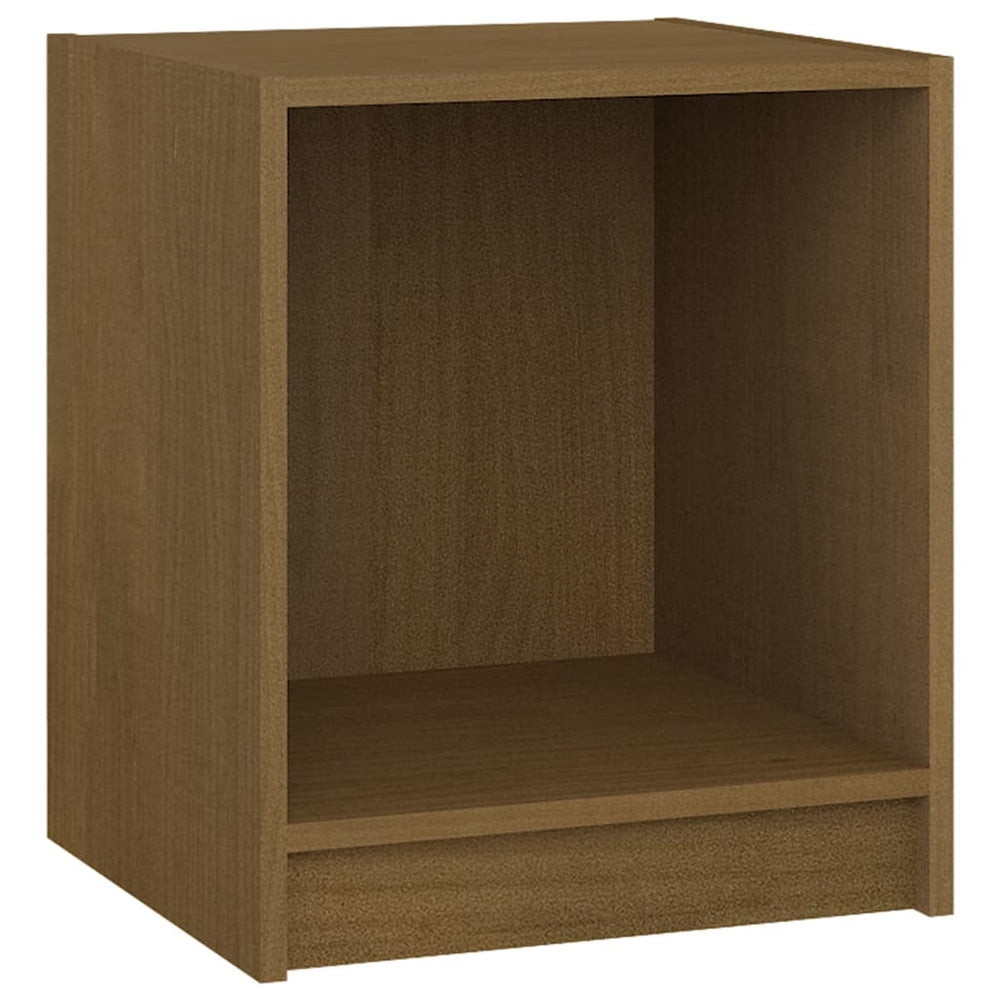 Nachtkastje 35,5x33,5x41,5 cm massief grenenhout honingbruin - Griffin Retail