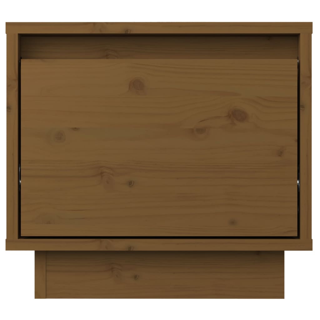 Nachtkastje 35x34x32 cm massief grenenhout honingbruin - Griffin Retail