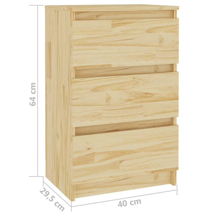 Nachtkastje 40x29,5x64 cm massief grenenhout - Griffin Retail