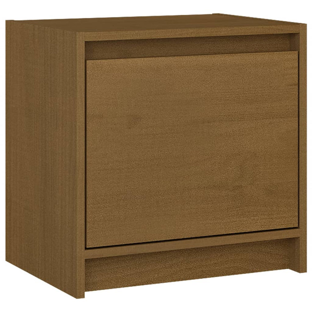 Nachtkastje 40x30,5x40 cm massief grenenhout honingbruin - Griffin Retail