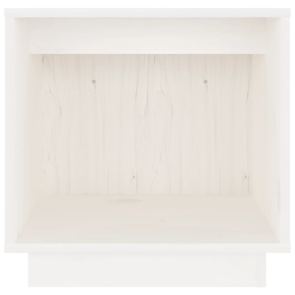 Nachtkastje 40x30x40 cm massief grenenhout wit - Griffin Retail
