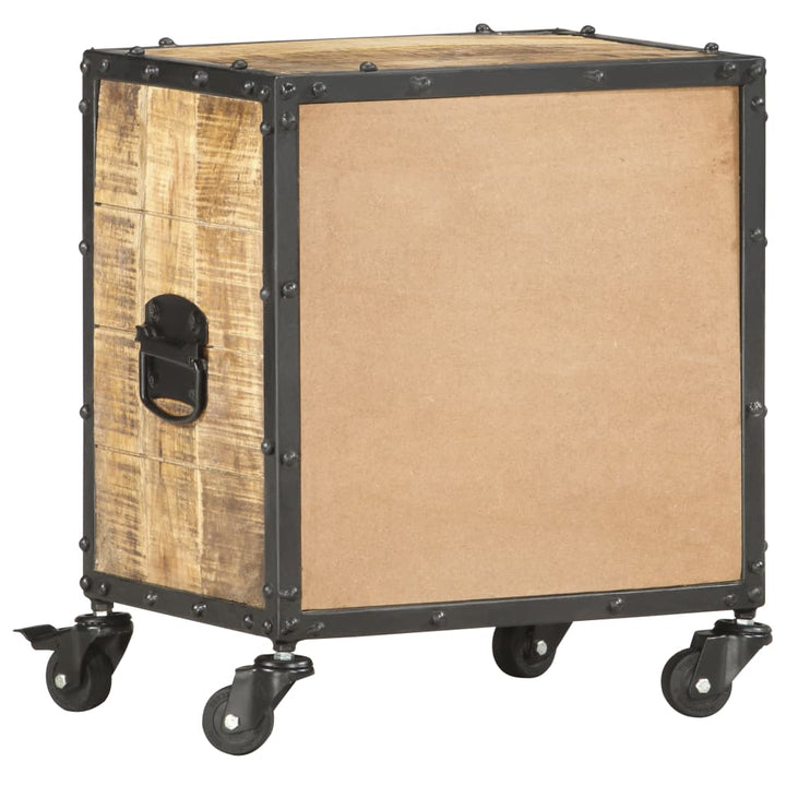 Nachtkastje 40x30x50 cm ruw mangohout - Griffin Retail