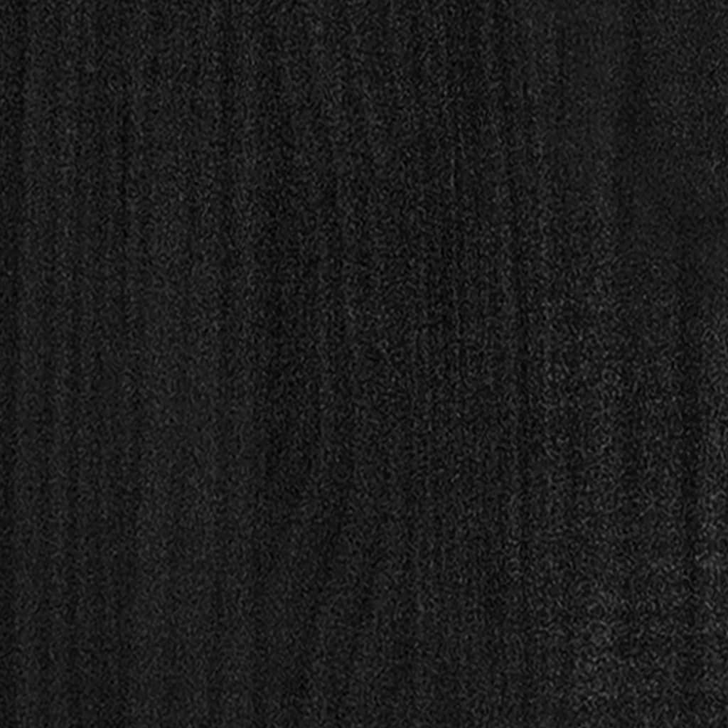 Nachtkastje 40x31x50 cm massief grenenhout zwart - Griffin Retail