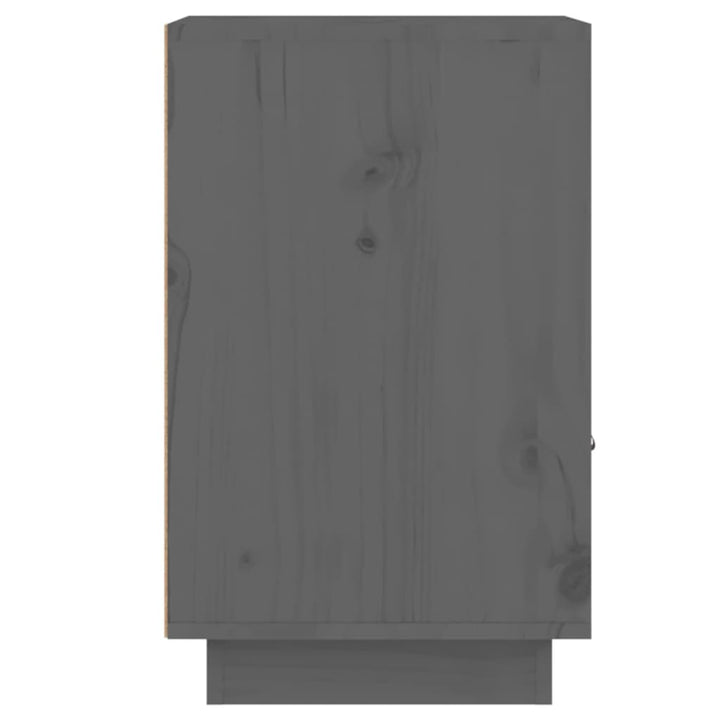 Nachtkastje 40x34x55 cm massief grenenhout grijs - Griffin Retail