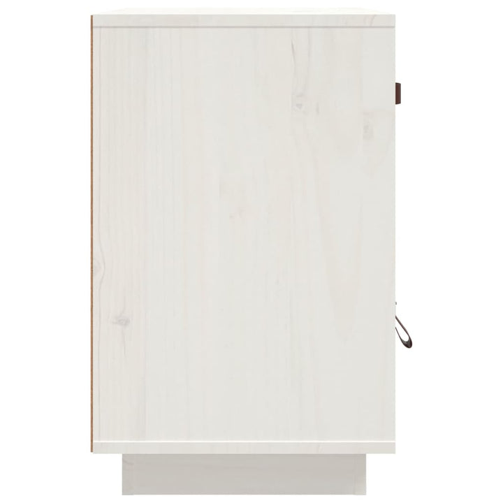 Nachtkastje 40x34x55 cm massief grenenhout wit - Griffin Retail