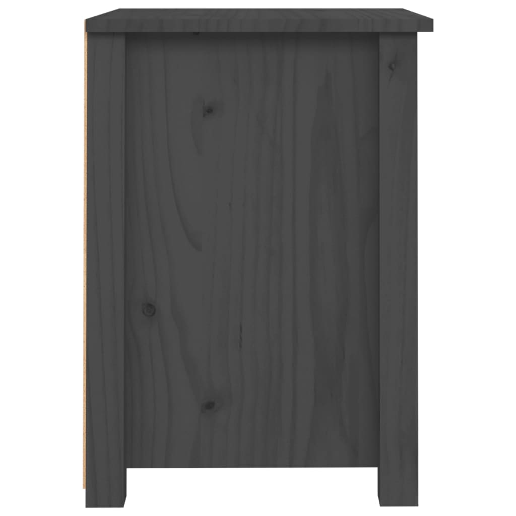 Nachtkastje 40x35x49 cm massief grenenhout grijs - Griffin Retail