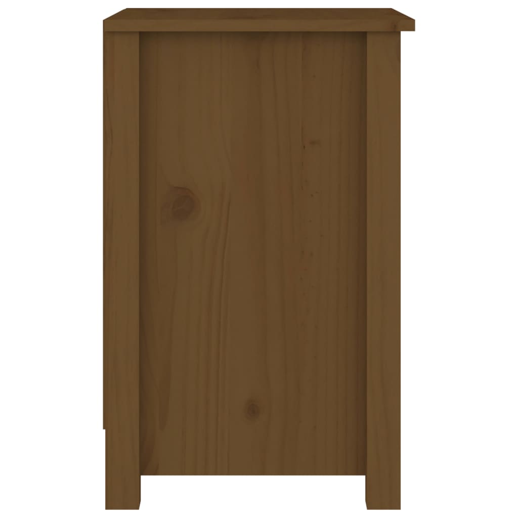 Nachtkastje 40x35x55 cm massief grenenhout honingbruin - Griffin Retail