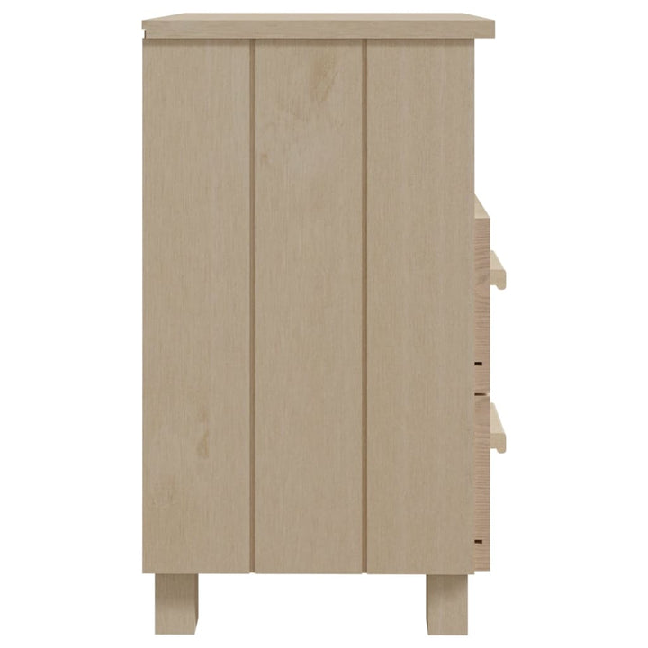 Nachtkastje 40x35x62 cm massief grenenhout honingbruin - Griffin Retail