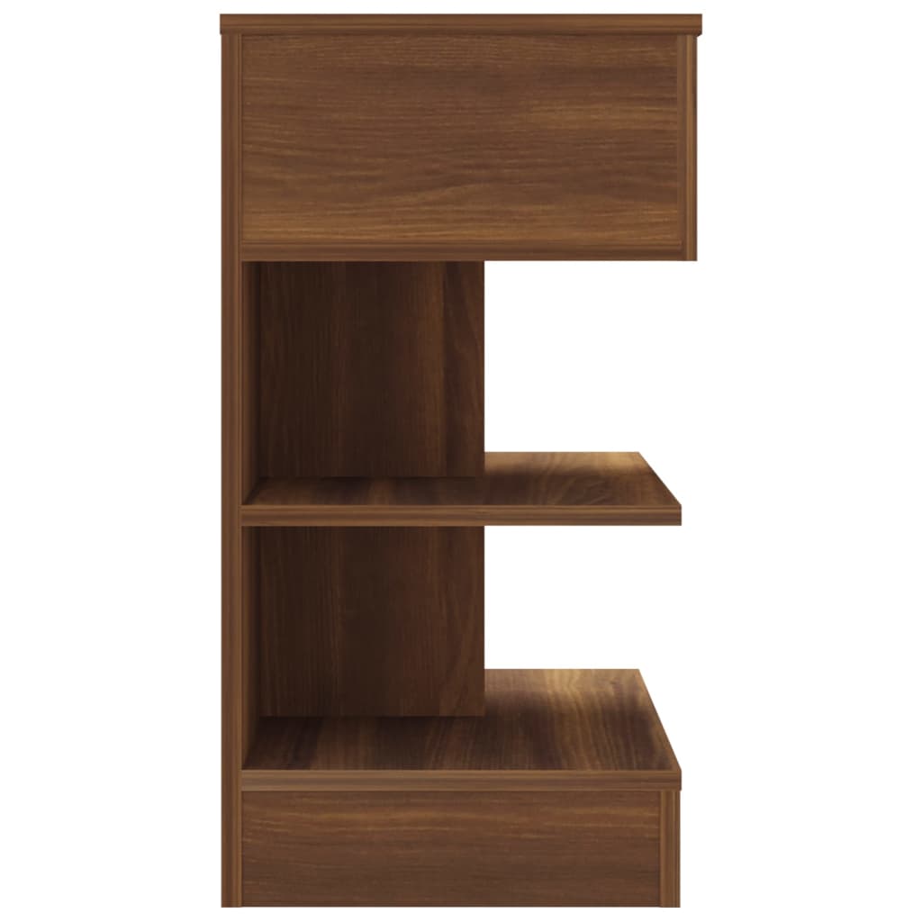 Nachtkastje 40x35x65 cm bewerkt hout bruineikenkleurig - Griffin Retail