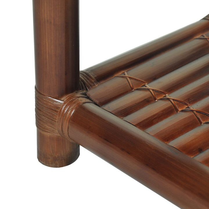 Nachtkastje 40x40x40 cm bamboe donkerbruin - Griffin Retail