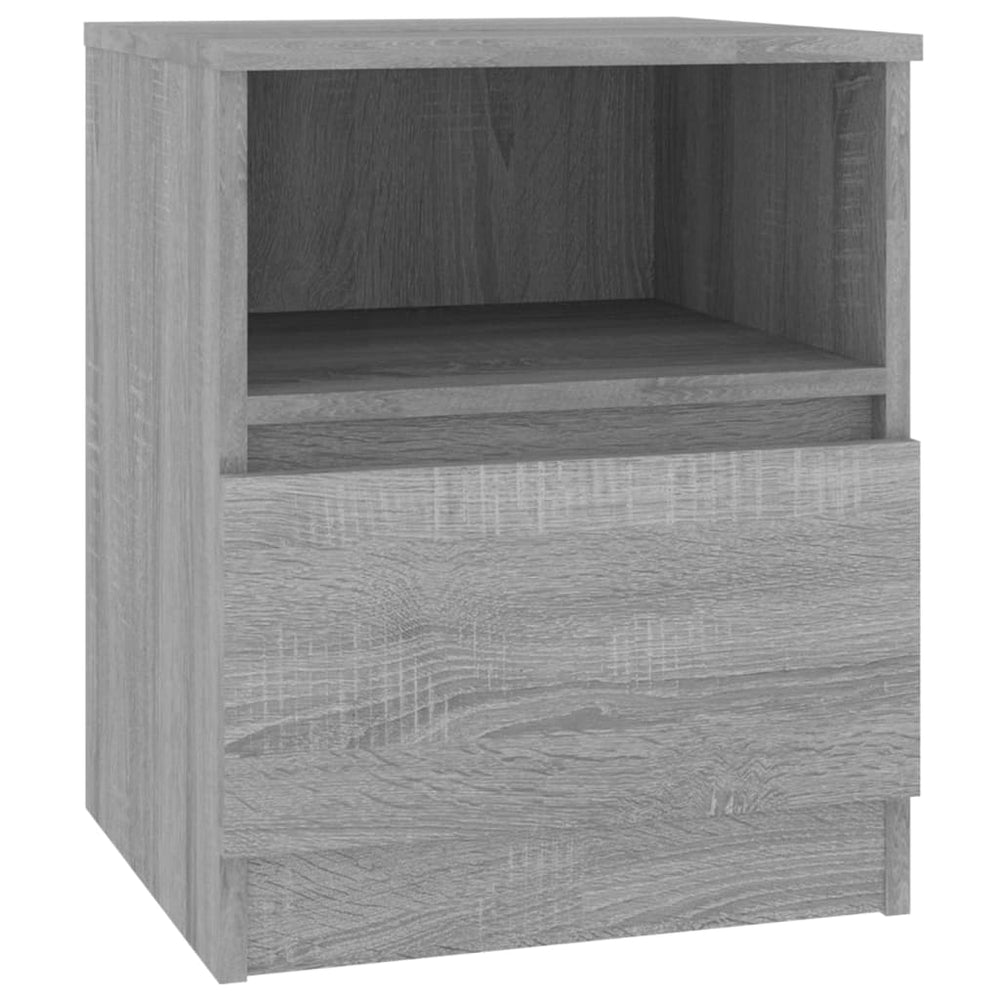 Nachtkastje 40x40x50 cm bewerkt hout grijs sonoma eikenkleurig - Griffin Retail