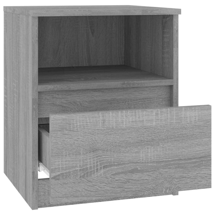 Nachtkastje 40x40x50 cm bewerkt hout grijs sonoma eikenkleurig - Griffin Retail