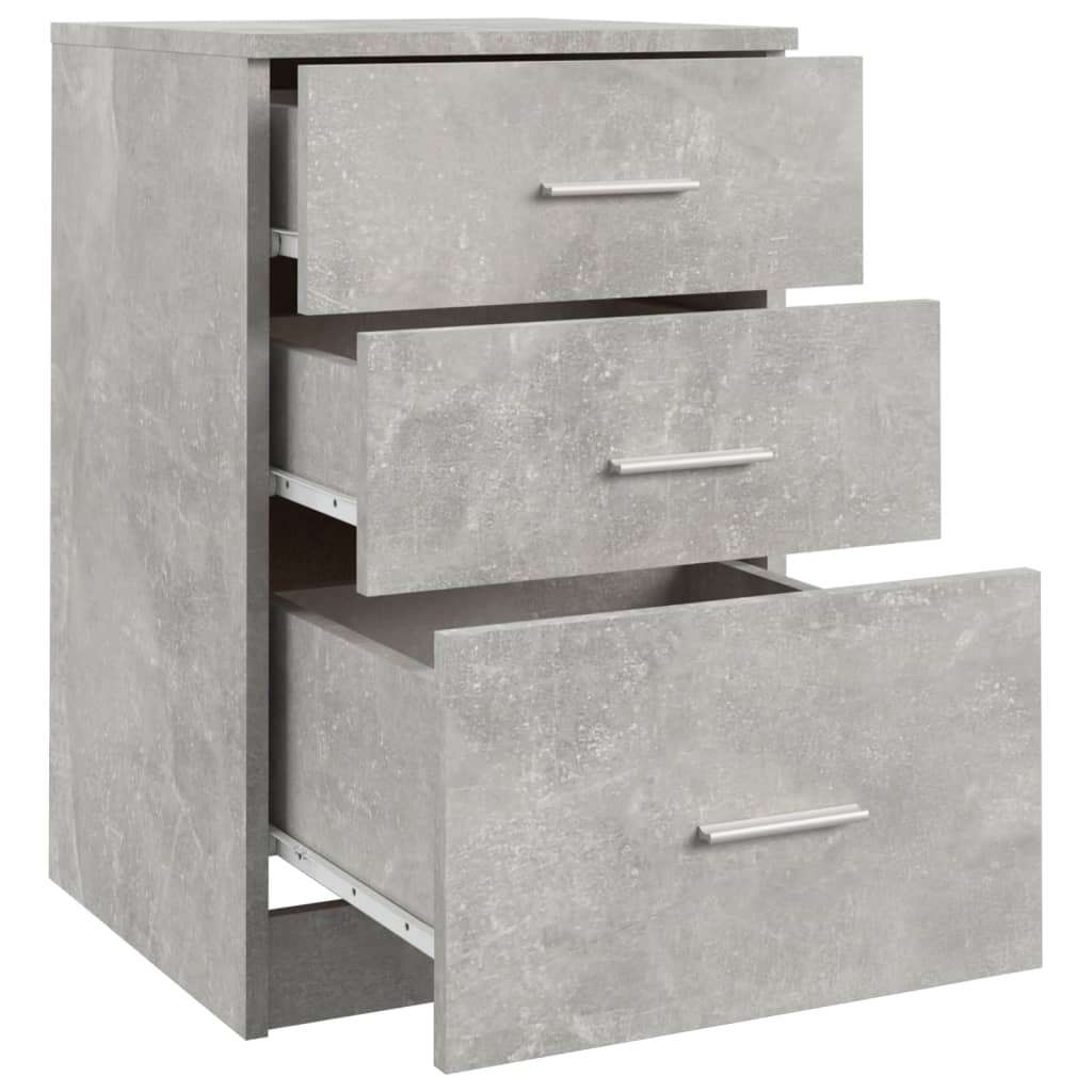 Nachtkastje 40x40x63 cm bewerkt hout betongrijs - Griffin Retail