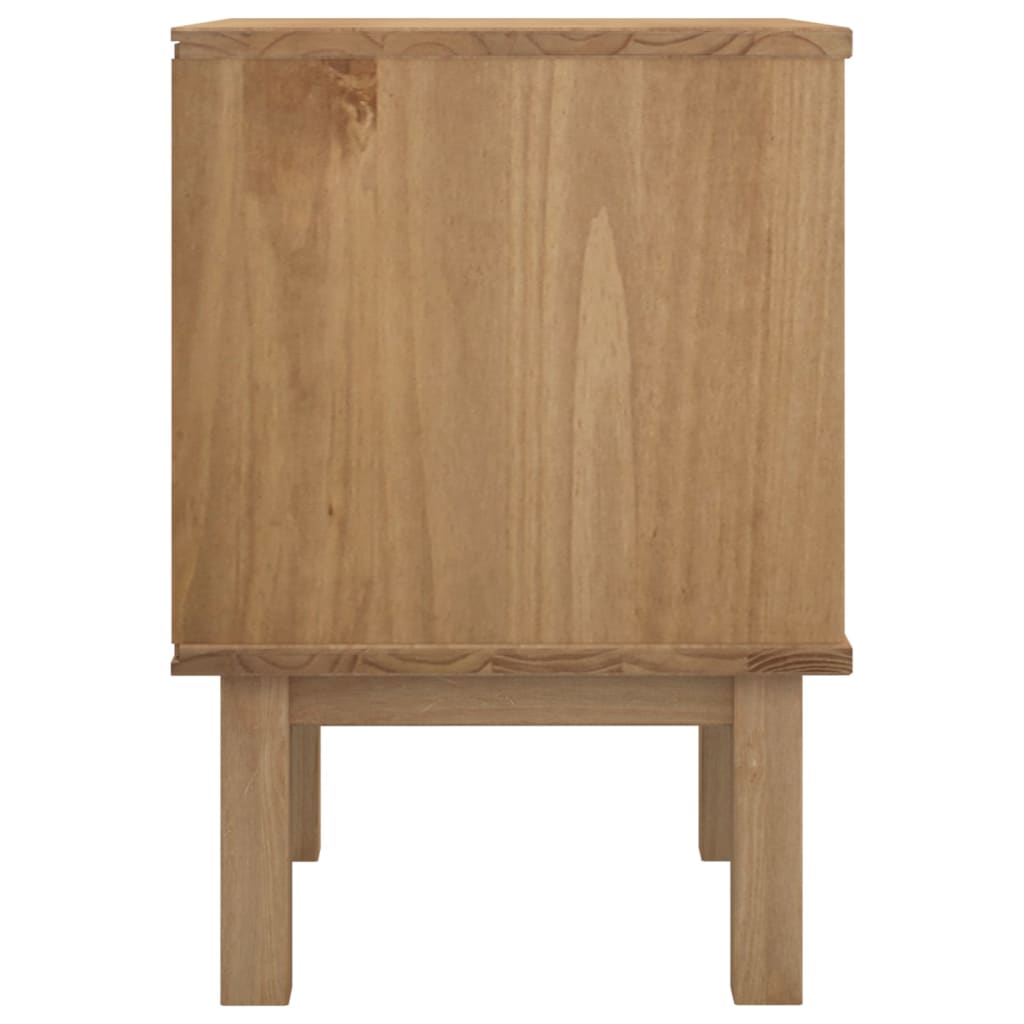 Nachtkastje 46x39,5x57 cm massief grenenhout bruin en wit - Griffin Retail