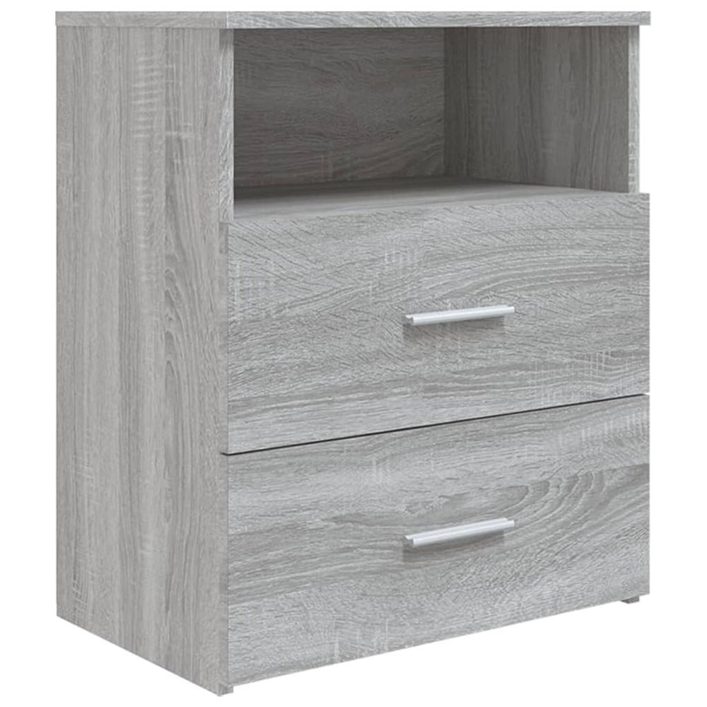 Nachtkastje 50x32x60 cm grijs sonoma eikenkleurig - Griffin Retail