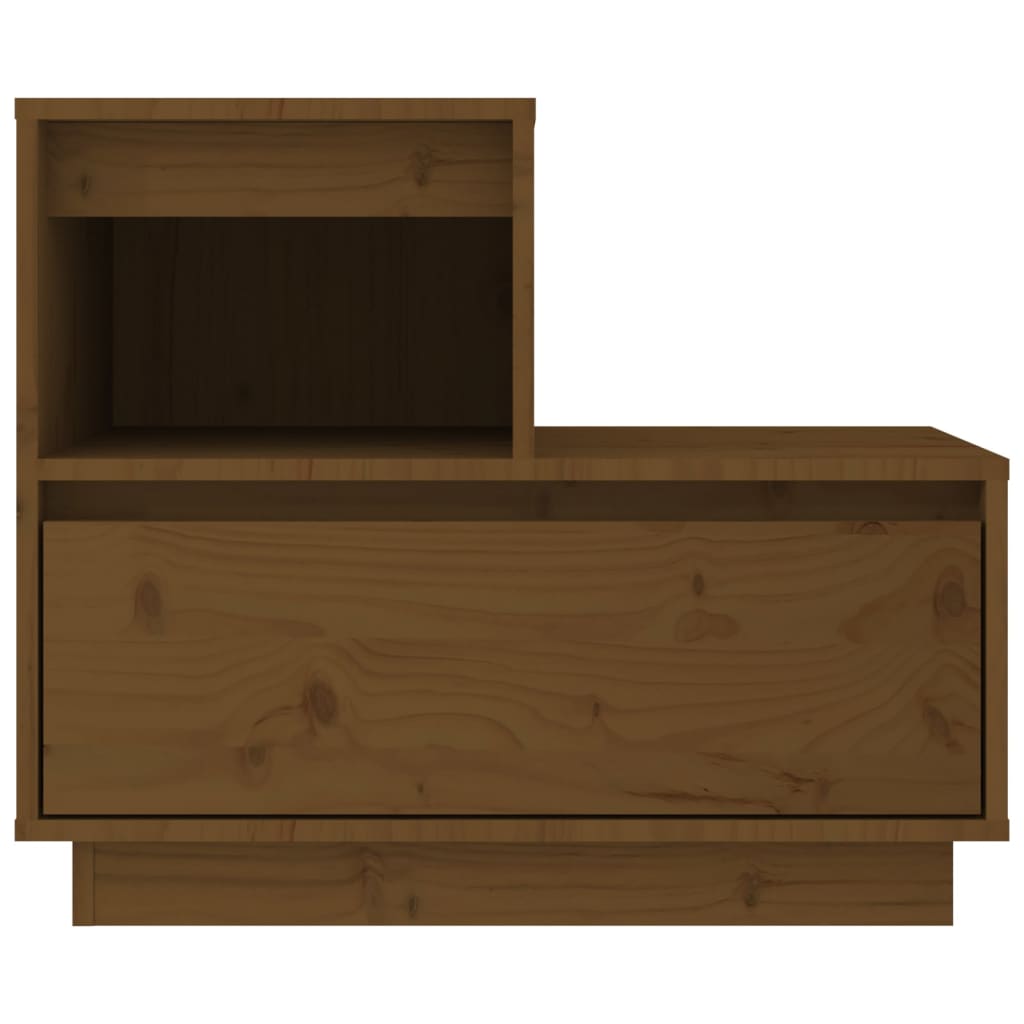 Nachtkastje 60x34x51 cm massief grenenhout honingbruin - Griffin Retail