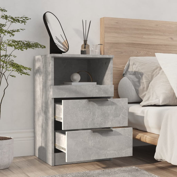 Nachtkastje bewerkt hout betongrijs - Griffin Retail
