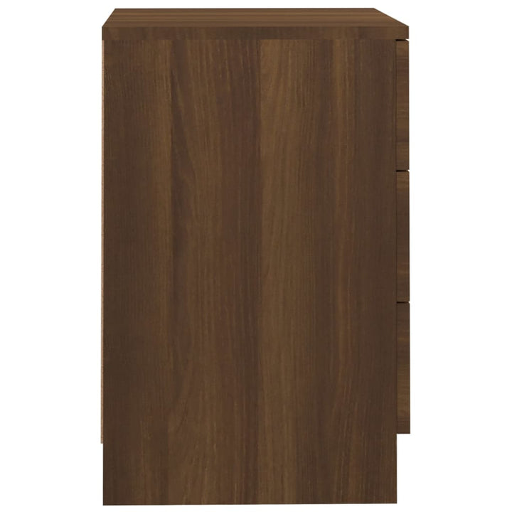 Nachtkastjes 2 st 38x35x56 cm bewerkt hout bruineikenkleurig - Griffin Retail