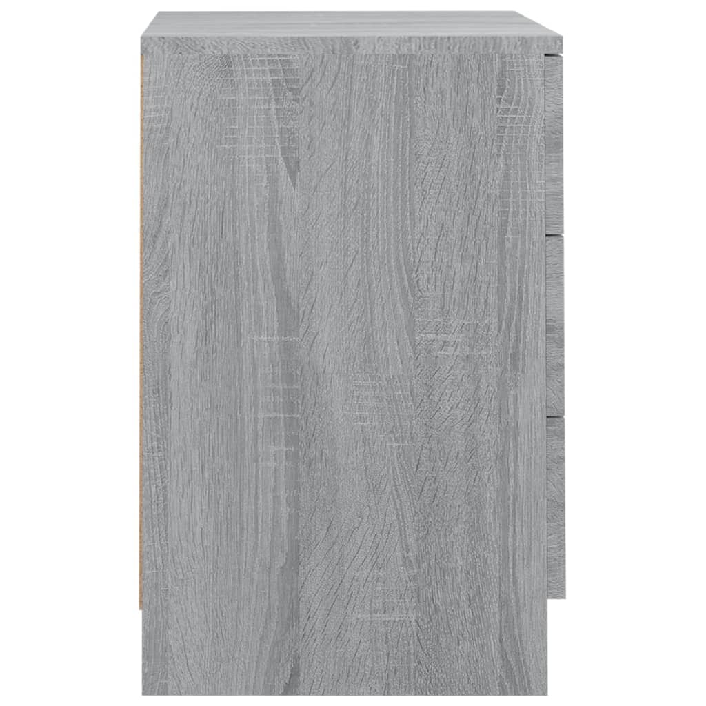 Nachtkastjes 2 st 38x35x56 cm bewerkt hout grijs sonoma eiken - Griffin Retail