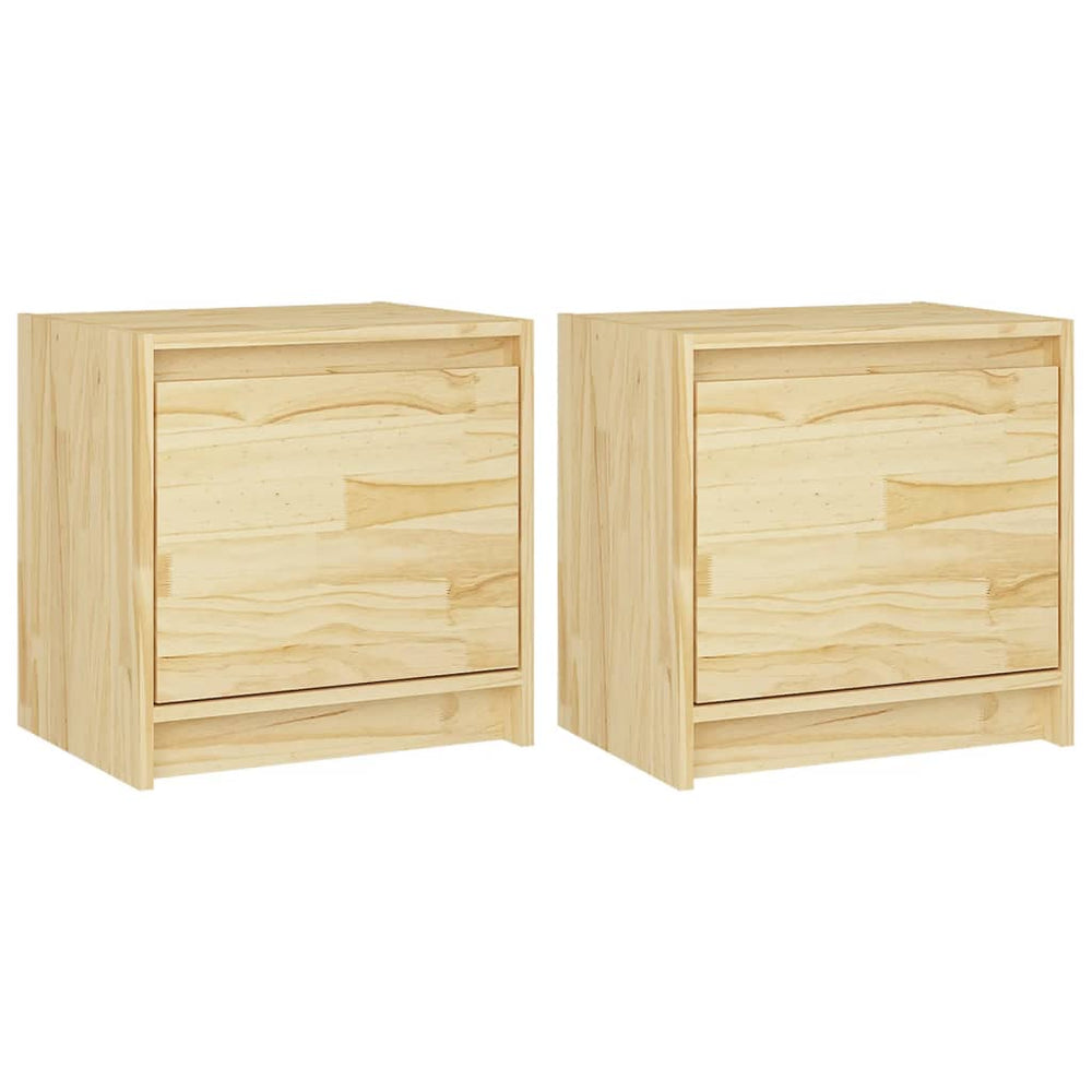 Nachtkastjes 2 st 40x30,5x40 cm massief grenenhout - Griffin Retail