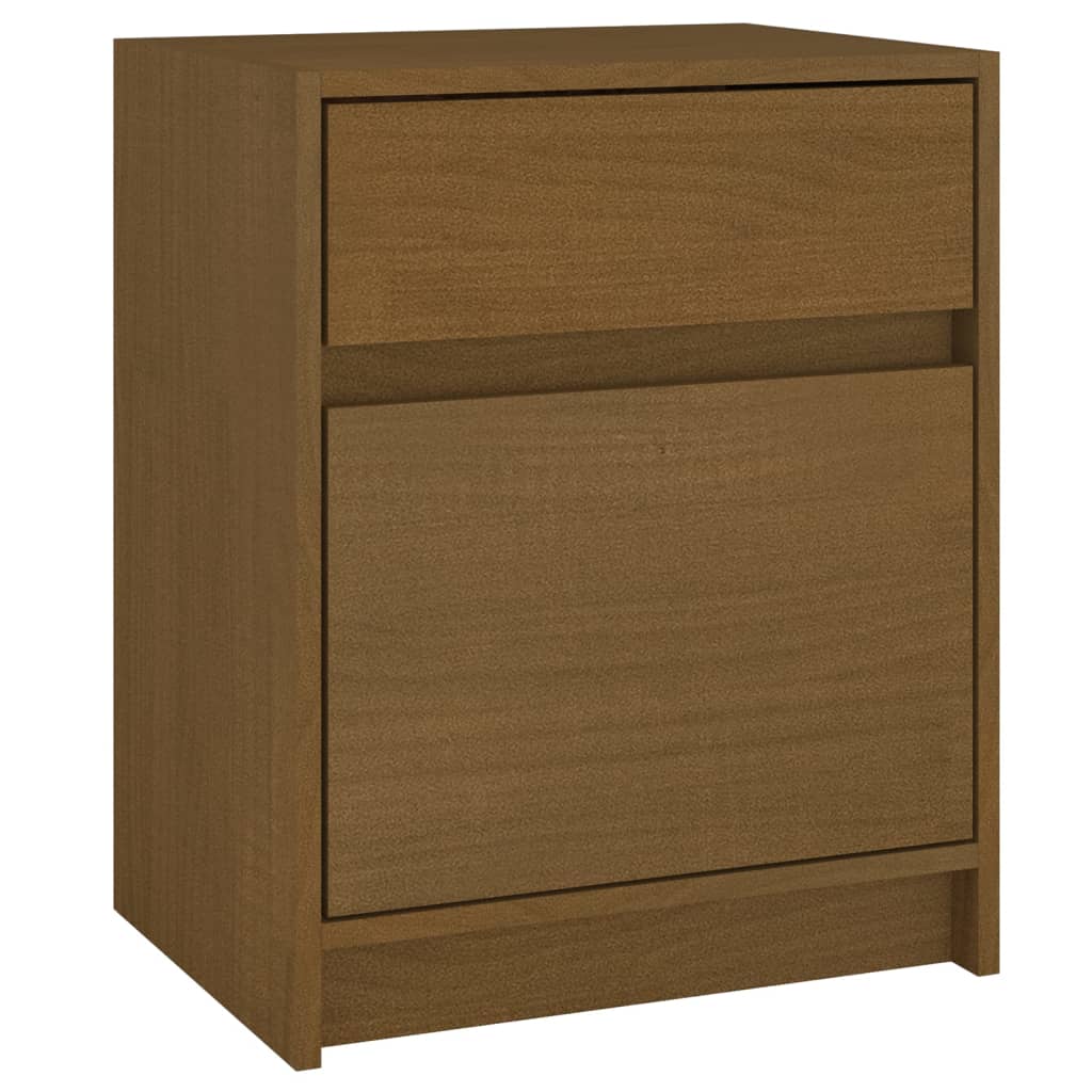 Nachtkastjes 2 st 40x31x50 cm massief grenenhout honingbruin - Griffin Retail
