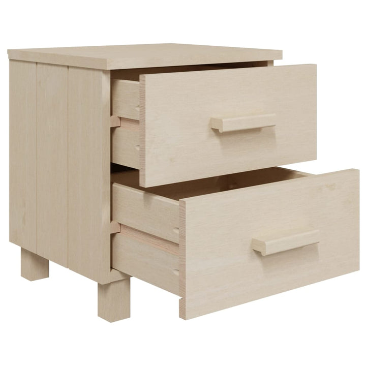 Nachtkastjes 2 st 40x35x44,5 cm massief grenenhout honingbruin - Griffin Retail