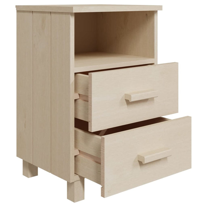 Nachtkastjes 2 st 40x35x62 cm massief grenenhout honingbruin - Griffin Retail