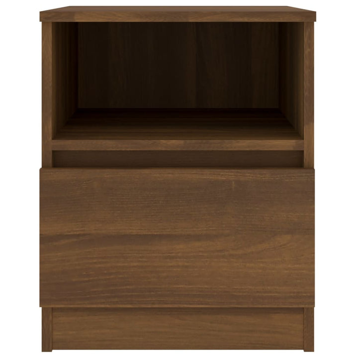 Nachtkastjes 2 st 40x40x50 cm bewerkt hout bruineikenkleurig - Griffin Retail